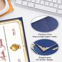 Certificate Holders, Navy Blue Certificate Frame Diploma Holders with Gold Foil Border for Letter Size 8.5x11 inch Award Certificates, 30packs