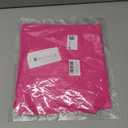 Women's Business Casual Tops Satin Silk Long Sleeve Button Down Shirts V Neck Chiffon Work Blouses (XX-Large, Hot Pink)