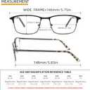 CRGATV 3-Pack Reading Glasses for Men Blue Light Blocking Metal Full Wide Frame Computer Readers Anti UV/Eye Strain/Glare (+2.0 Magnification Strength)