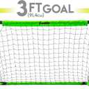Franklin Sports Mini Soccer Goal with Ball and Pump, 24"D x 16"W x 16"H