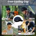 Mesh Golf Hats Men Women - Breathable Adjustable Baseball Cap - Sports Fitted Performance Hat for Outdoor Running (Blue)