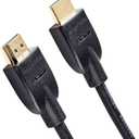 Amazon Basics HDMI Cable, 6ft, 4K@60Hz, High-Speed 4K HDMI 2.0 Cord (18Gbps), 2160p, 48 bit, Compatible with TV/PS5/Xbox/Roku, Black
