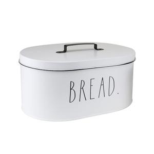 Rae Dunn Bread Box - Bread Box for Kitchen Countertop - 15" x 8" x 10" - 13.5" x 5.5" x 8.5" - Rustic White Metal Vintage Farmhouse Breadbox - Counter Storage Container