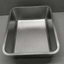 Stainless Steel Litter Box with High Sided, Metal Cat Litter Box, Odor-Free, Non-Stick Litterbox Pan, Easy to Clean Pet Supplies Toilet Tray for Indoor Cats, Kittens or Multicat Homes