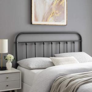 Modway MOD-6154-GRY Sage Queen Metal Headboard, Gray, Queen