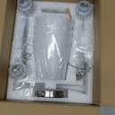 METWET Bathroom Light Fixtures, Brushed Nickel Vanity Lights with Flared White Fabric Shade, 3 Light Wall Sconce, Modern Sconces Wall Lighting for Hallway Bedroom, VL837BN3