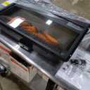 59'' Fireplace TV Stand with 3D Flame Electric Fireplace Heater, 34'' Tall Farmhouse TV Stand for 65 Inch TV, Entertainment Center TV Console with 2 Drawers, Sliding Barn Door for Living Room (Black)