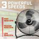 20" Floor Fan and Wall Mount delivers high-velocity airflow for an air mover, garages, homes, or job sitesversatile design mounts on floor or wall for max cooling. W58333 VF-20S