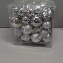 Christmas Ball Ornaments - 43pcs Shatterproof Christmas Tree Decorative Hanging Ornaments with Loop for Xmas Holiday Party Wreath Home Decoration (Silver)