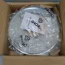 CAROTE Non Stick Frying Pan Skillet,10" Nonstick Fry Pan with Glass Lid, Egg Pan Omelet Pans, Granite Cookware PFOA Free White Granite, 10-Inch