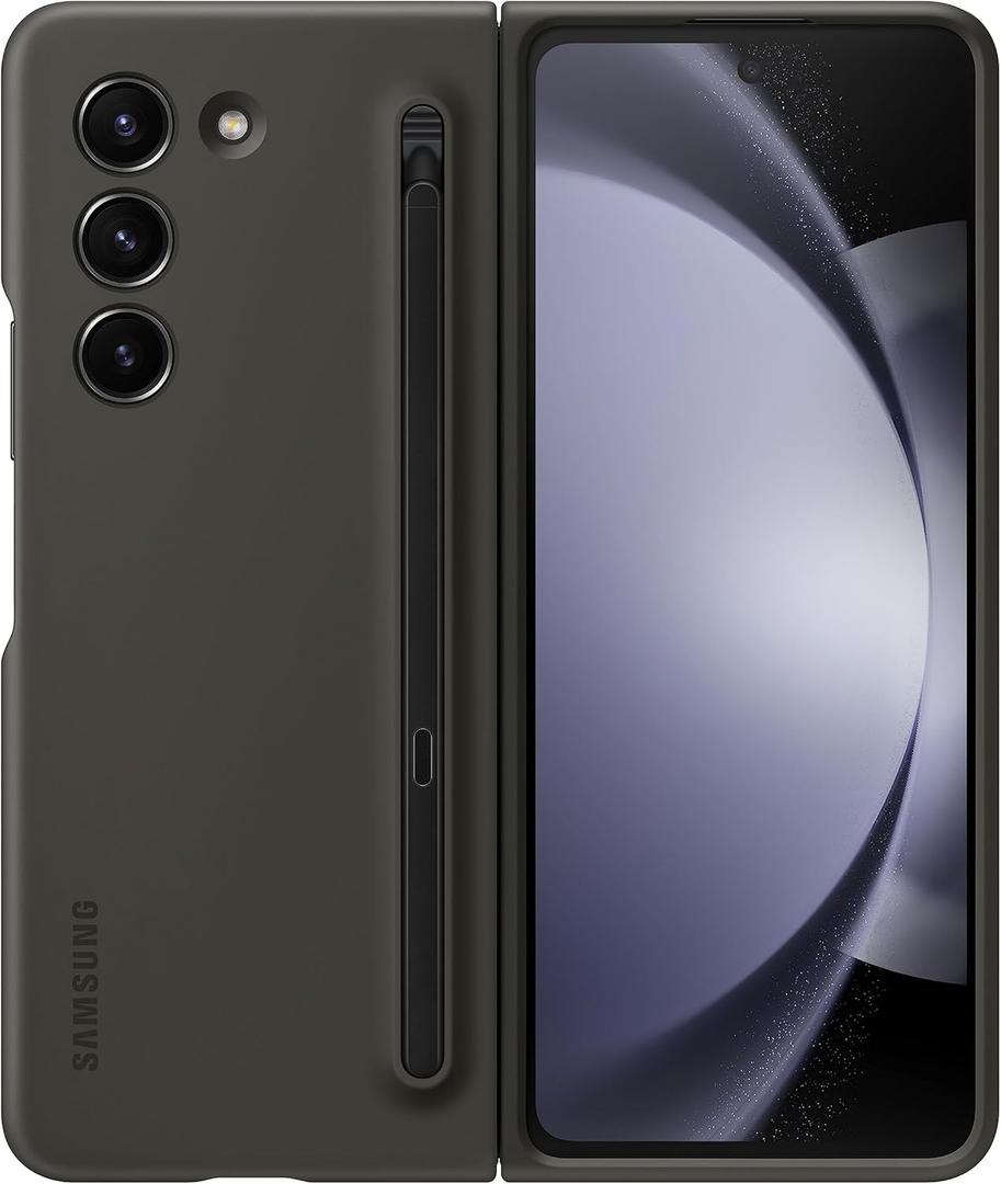 SAMSUNG Galaxy Z Fold5 Slim S Pen Phone Case with Built-In New Compact S Pen, Holder and Storage Slot for Pen, Vibrant Color Options, US Version, EF-OF94PCBEGUS, Graphite