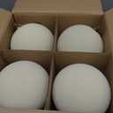 8 Pcs 6 Inch Large Velvet Christmas Ball Ornaments,Cream White