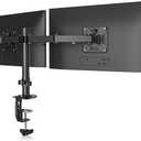 Suptek Dual Monitor Desk Mount, Adjustable Dual Monitor Arm for 2 Computer Screens up to 27 inch, Dual Gas Spring Monitor Arm, Holds up to 22 lbs Each, VESA 75x75/100x100 mm, Black (MD9442)