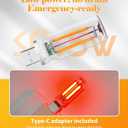 USB Retro Car Lamp, Touch-Control Portable LED Car Ambient Light, USB Powered Night Lights, Suitable for Bedroom, Camping, Holiday Decorations. (Red Light)