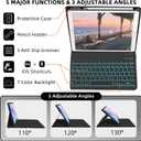 Keyboard Case for iPad 9.7 (6th Gen 2018 / 5th Gen 2017) / Pro 9.7 inch (2016) - 7 Colors Backlit Keyboard Cover and Mouse (Black)