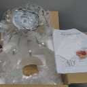 WUZUPS Crystal Chandelier Flushmount Ceiling Light Modern Lighting Fixture for Bedroom Hallway Bar Kitchen Bathroom, H 13.4" x W 12.6", E26 Base, Silver