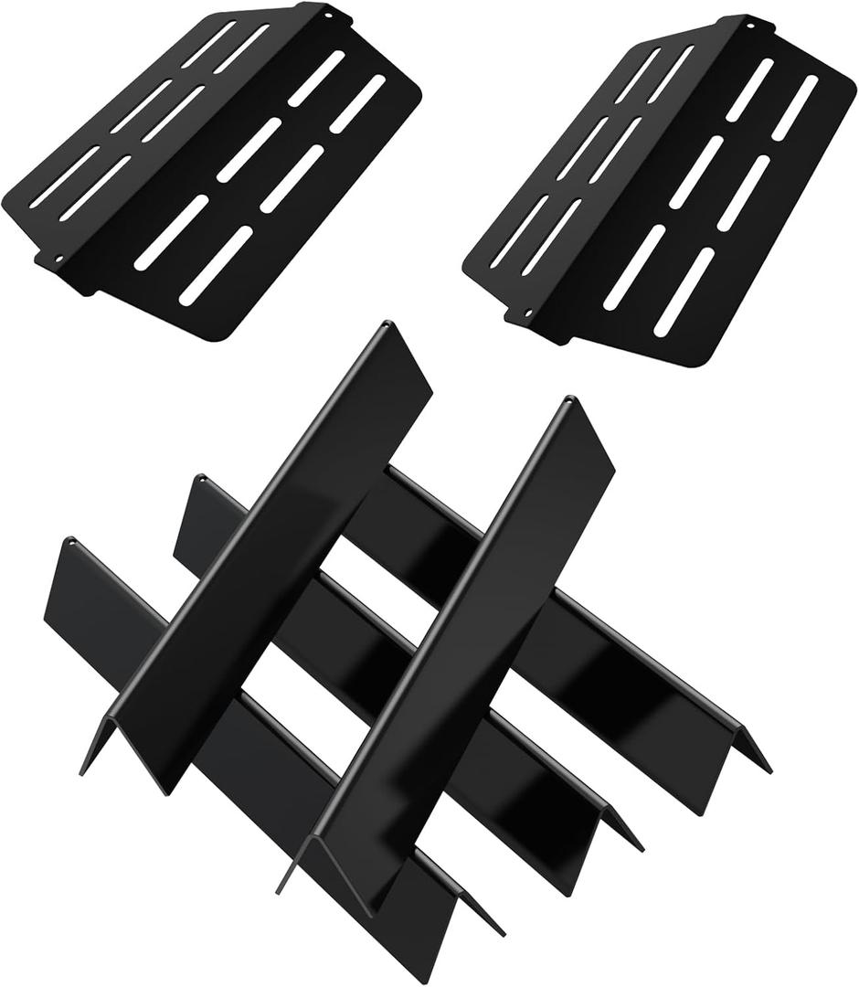 X Home Flavorizer Bars and Heat Deflectors Replacement for Weber Genesis 300 Series, Genesis E/S 310, E/S 320, E/S 330 (Front-Mounted Control), Porcelain-enameled, for Weber 7620, 7622, 7-Pack