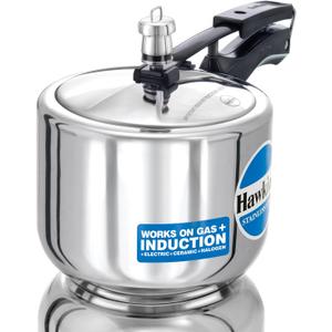 Hawkins 3 Litre Pressure Cooker, Stainless Steel Inner Lid Cooker, Tall Design Cooker, Induction Cooker, Silver (Hss3T), 3 Liter