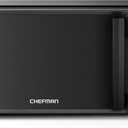 Chefman Countertop Microwave Oven 0.7 Cu. Ft., 700 Watts with 10 Power Levels, 6 Cooking Presets with One-Touch Express Cook, Eco Mode, Child Safety Lock, & Mute Button - Black