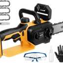 Mini Chainsaw Cordless Compatible for Dewalt 20V Battery (Without Battery) 12 Inch Handheld Brushless Electric Chainsaw with Auto Oiler & Security Lock, for Wood, Trees Cutting (Tool Only)