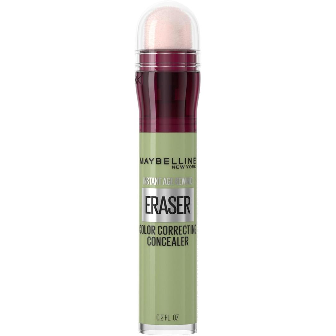 Maybelline Instant Age Rewind Instant Eraser Color Correcting Concealer, Crease-Resistant Coverage, Up to 12HR Moisturizing Wear, Green Color Corrector, 151