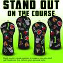 Craftsman Golf Custom Hook-and-Loop Black Golf Club Driver Headcover Cover Easy to Attach Patch