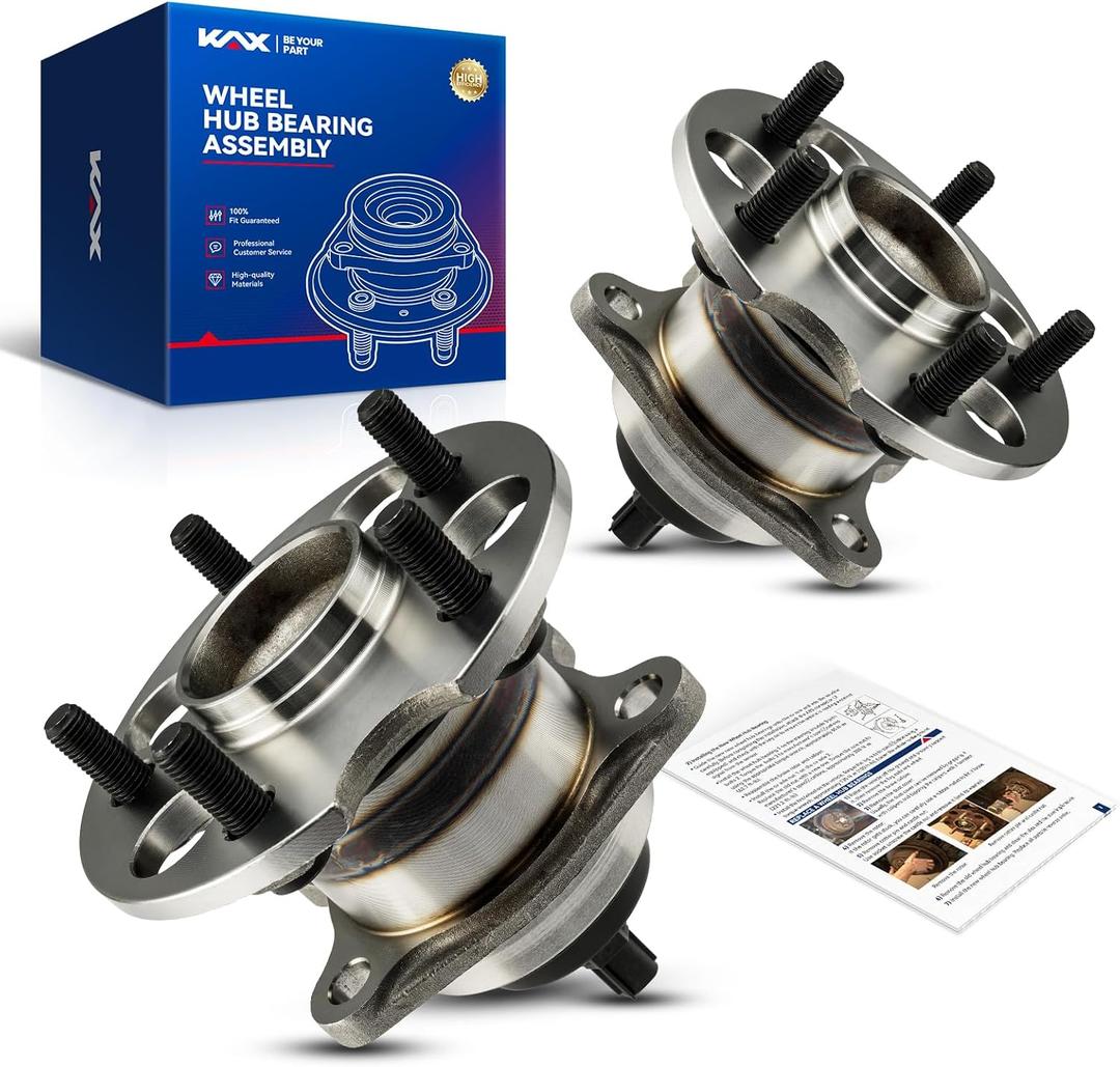KAX 512456 Pair Rear Wheel Bearing Compatible with 2011-2020 Toyota Sienna FWD,5 Lugs W/ABS
