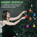 BESPORTBLE Christmas Drink Balls: 10 Pcs Fillable Booze Balls Ornament Clear Plastic Xmas Tree Hanging Ornaments for Drinks Water Candy Party Decoration, 250ML