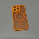 TOCOL Magnetic for iPhone 14 Pro Case, Upgraded Full Camera Protection, Compatible with Magsafe, Drop Protection, Translucent Matte Back Phone Cover 6.1 inch (Orange)