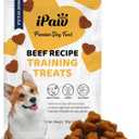 iPaw Dog Treats for Puppy Training, All Natural Human Grade Soft Dog Treat with Probiotics, Hypoallergenic, Easy to Digest (Beef), Best By JAN 22 2026
