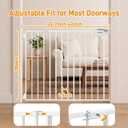 26.7"-42" Extra Wide Dog Gate for Stairs, 30" Tall Pet Gate for Doorways, White