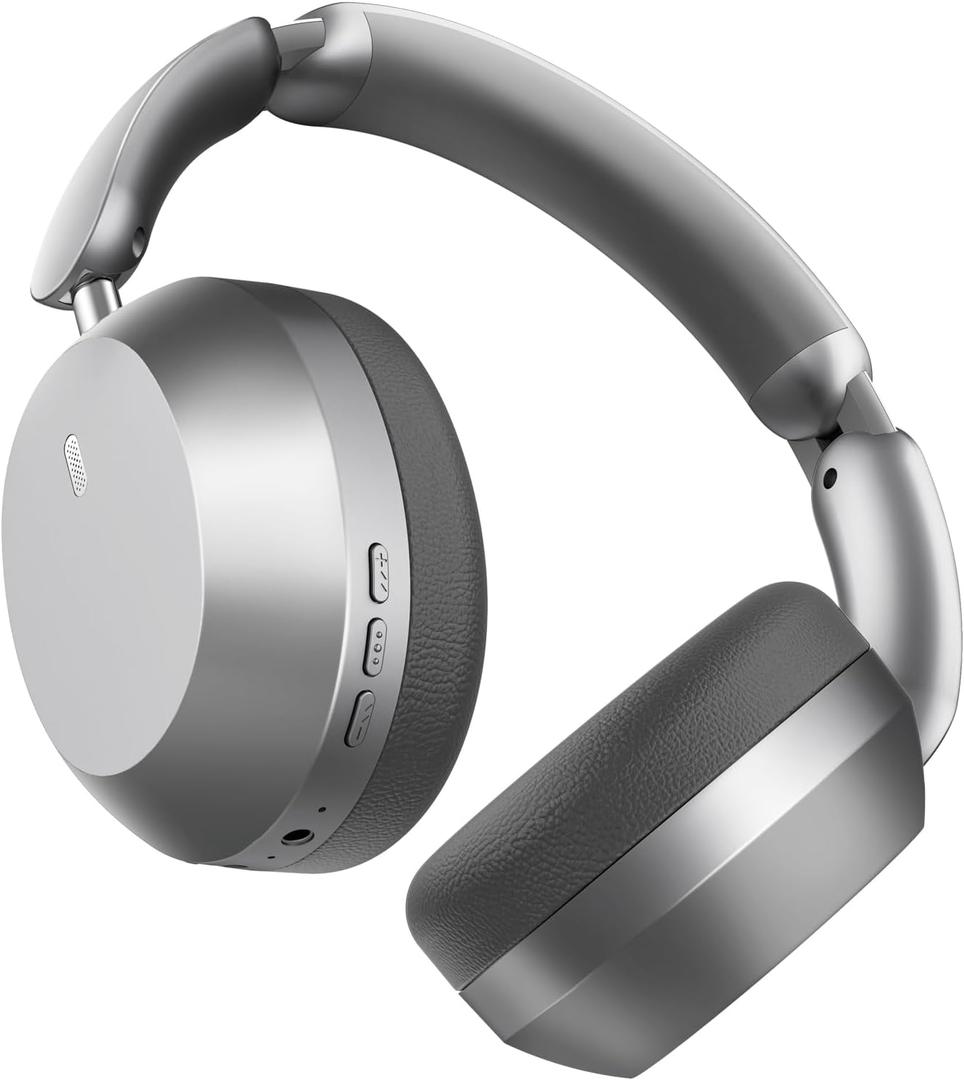 Wentronic Y04 Bluetooth Headphones Active Noise Cancelling Wireless Over Ear Headsets 48 Hours Playtime High Sound Quality Foldable Earphones with Soft Ear Cushion for Travel - Grey