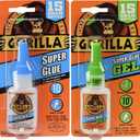 Gorilla Super Glue 15 Gram & Super Glue Gel 15 Gram Combo