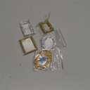 5 Pieces Miniature Dollhouse Mirror European Frame Mirror Dollhouse Victorian Baroque Wall Decor Miniature Bedroom Mini Furniture Accessory for 1/12 Dollhouse Decor, Gold and Silver