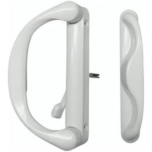 Wynn Hardware 6-5/8" Involute Sliding Patio Door Handle Set for Patio Glass Door Repair | Sliding Door Pull Handle Replacement Set Fits 4-15/16" Hole Spacing - White