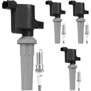 Autoexact Ignition Coil Packs and Iridium Spark Plugs Kit Fit for Ford 2010-2020 Fusion 2009-2019 Escape C-Max Lincoln MKZ Mercury Mariner Milan 2.0L 2.5L L4, # UF621 DG522 Set of 4