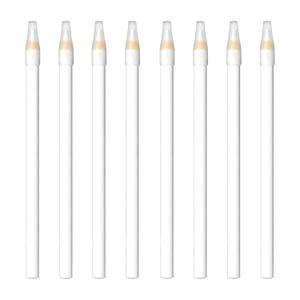 8-Piece White Nail Whitening Pencil Set for DIY French Manicure, Nail Brightening Tools (17 cm)