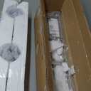 4 Light Modern Bathroom Light Fixtures Over Mirror, Chrome Vanity Lights for Bathroom Wall Sconces with Milky White Glass Shades, E26 Socket (Bulbs Not Included)