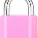 DELSWIN 4-Digit Combination Lock Outdoor Padlock - Heavy Duty Locker Lock with Hardened Steel Shackle, Waterproof Combo Lock for Gym Locker, Hasp Storage, Shed, Fence, Gate (Pink,1Pcs)