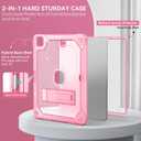 ZoneFoker for iPad Pro 12.9 Case 6th/5th/4th/3rd Generation 2022/2021/2020/2018, 12.9 Inch iPad Pro Case Cover with Pencil Holder, Pink Glitter