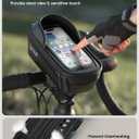 Lamicall Bike Frame Bag Waterproof - [1s Release] [2 in 1] Bike Phone Mount Holder, Bicycle Top Tube Bag, Cycling Pouch with Rain Cover, Bikes Accessories Gifts for Phones Under 7"