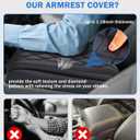 Center Console Cover for 2015-2020 F150, 2017-2022 F250 F350 F450, 2018-2024 Expedition Accessories, Leather Middle Armrest Console Cover Elbow Arm Rest Cushion (Bucket Seat Only)