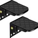 Folding Truck Bed Step, Bumper Steps for Pickup Truck, Tailgate Ladder for RV, Campers, Dump Trailer, Fatbed Trailers, Safety and Anti-Slip (2 Pack, Black) (2Pack)