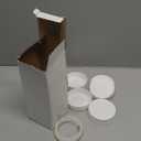 AOZITA 10 Pack REGULAR Mouth Mason Jar Lids for Ball, Kerr and More - White Plastic Storage Caps for Mason/Canning Jars - Leak-Proof, Dishwasher Safe & Food Grade