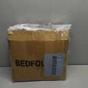 Bedfolks Plush Dog Crate Bed, Washable Cover, Faux Fur Dog Kennel Pad - 35"x23", Grey