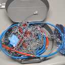 Snow-Chains Auto Fixing 1 Min Quick Fit Easy Installation Tire-Chains, Gifts for Safety, Portable Reusable Universal Emergency Tire Traction Chain for Passenger Car and SUV - Set of 2 (XM-140)