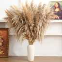 46" inch 11 Stems Natural Pampas Grass Tall Decor,Pompas Grass,Large Borwn Tall Pampas Grass for Floor Vase,Wedding Decorations,Party,Boho Home Decor,and Creating a Boho Ambiance