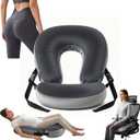 Adjustable BBL Pillow After Surgery with Lumbar Support. | Multi-Use for Sitting, Sleeping. Design for Brazilian Butt Lift Recovery and Hemorrhoid users. Washable Cover, Gray Multi