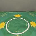 Premium Mahjong Mat with Rules  3.8mm Thickened Noise Reduction Mahjong Mat for Table, 31.5x31.5 Inch NonSlip Table Mat for Poker Card Board & Tile Games, Dominoes, Green