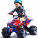 Kid Trax Marvel Spiderman Toddler ATV Ride On Toy, 12 Volt Battery, 3-7 Years, Max Rider Weight 88 lbs, Spider-Man Blue